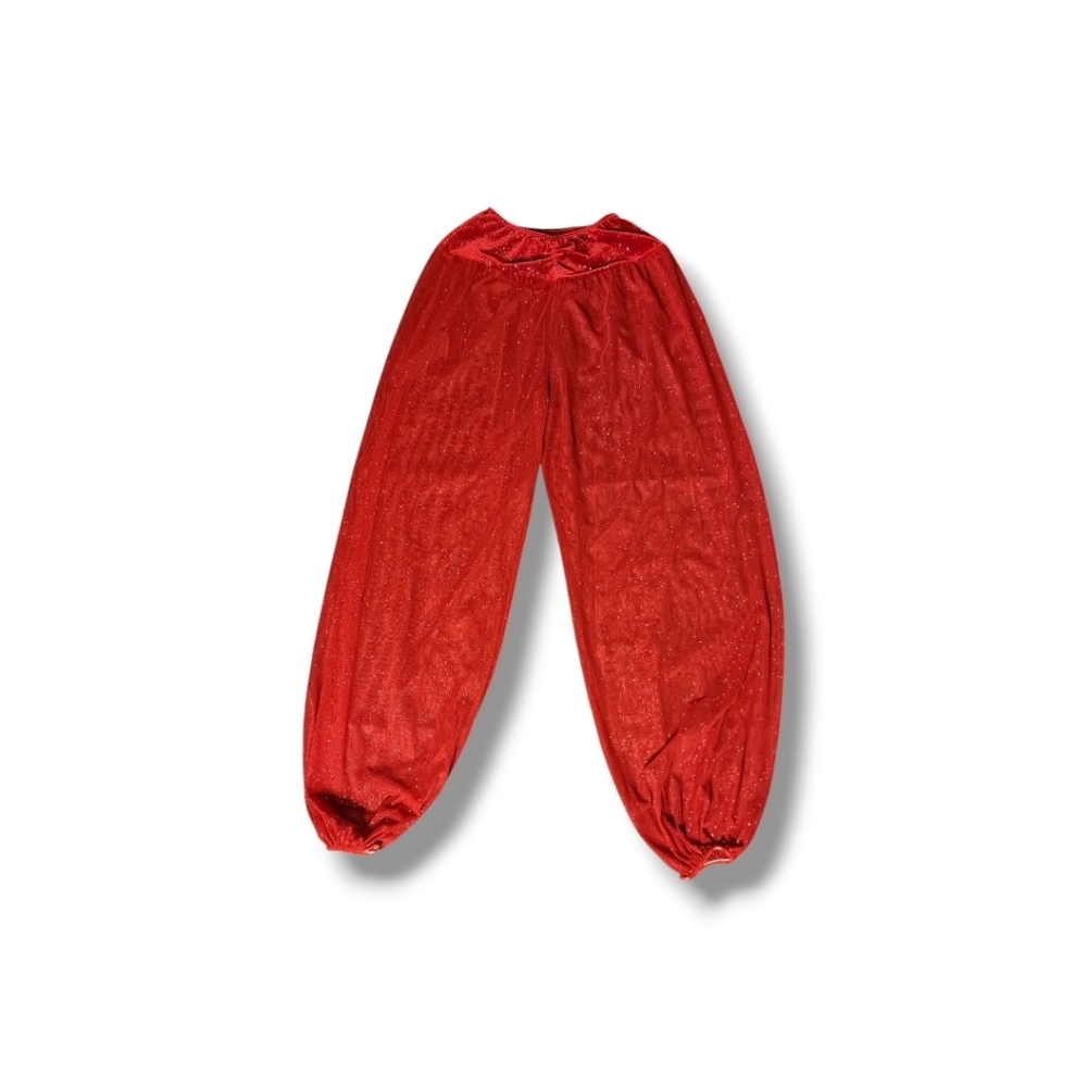 Red Harem Pants, Red Sparkles